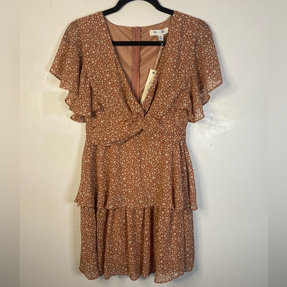 NWT She and Sky brown dress